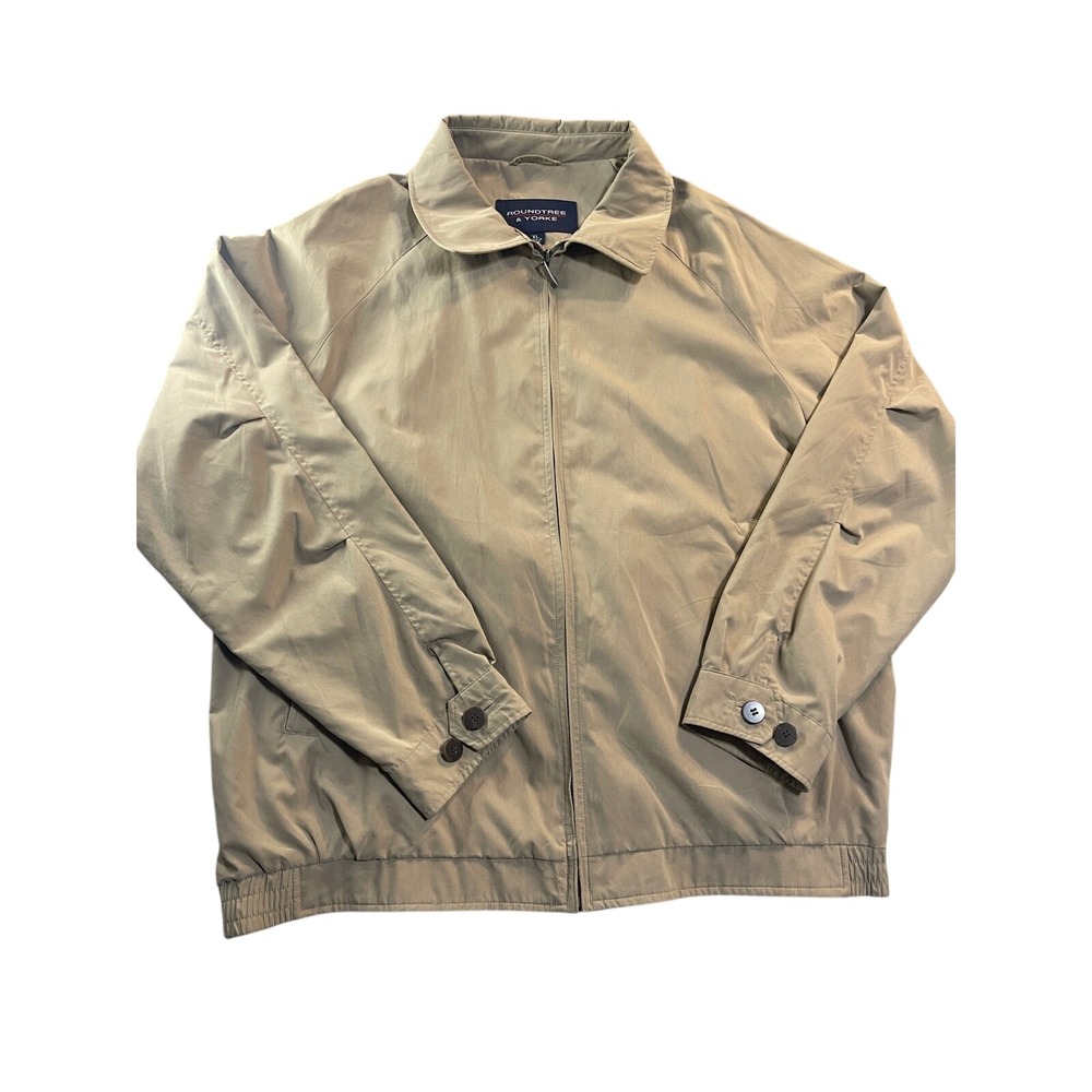Roundtree & Yorke‎ Lightweight Jacket Full Zip Collared Khaki XL
